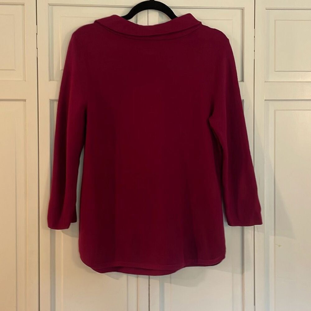 Talbots split neck collar pullover sweater M - Picture 6 of 10